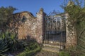 Old English walled garden gate Royalty Free Stock Photo