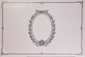 Old engraved illustration of decorative ornament frame, Victorian Scroll