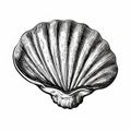 Vintage Poster Design: Detailed Seashell Illustration In Barbizon Style