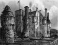 Old Illustration of  Historic Scottish Castle Royalty Free Stock Photo