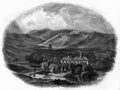 Old Illustration of Historic Landscape of the Scottish Borders Royalty Free Stock Photo