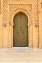 Old entrance door at the Royal palace in Morocco Fes Royalty Free Stock Photo