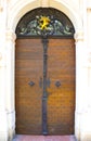 An old entrance door in Salzburg, Austria. Royalty Free Stock Photo