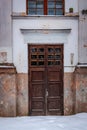Old entrance to the building. Royalty Free Stock Photo
