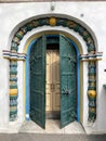 Old entrance to the church of Peter and Paul in Soldatskaya Sloboda, 17th century. Moscow, Lefortovo