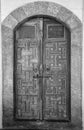 Old entrance wooden door of Bajrakli mosque