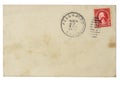 Old envelope with 1928 2 cent stamp