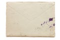 The old envelope soiled by ink