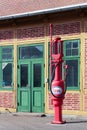Old Esso petrol pump at Horsens industrial museum in Denmark