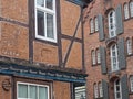 Old European brick buildings in Stade, Germany. Royalty Free Stock Photo
