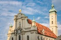 Old European church with clock tower Royalty Free Stock Photo