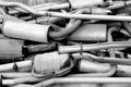 Old exhaust pipes Royalty Free Stock Photo