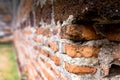 Old Exterior Brick Wall Background vintage style grung texture Royalty Free Stock Photo