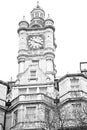 old exterior wall architecture in london england windows and Royalty Free Stock Photo