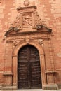 Old facade and entrance of majestic house in villanueva de los I