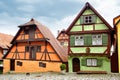 Old Fachwerk house in Dinkelsbuhl. Royalty Free Stock Photo