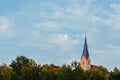 The Old Fachwerk houses in Germany. Scenic view of ancient medieval urban street architecture with half-timbered houses Royalty Free Stock Photo