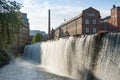 Old factories industrial landscape Norrkoping Royalty Free Stock Photo