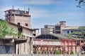 Old abandoned factory - paper mill in Zarnesti, Romania Royalty Free Stock Photo