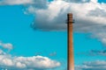 An old factory brick chimney Royalty Free Stock Photo