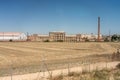 Old factory in a Spanish countryside in the autonomous community of Castilla La Mancha. Royalty Free Stock Photo