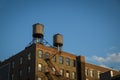 Old factory with water towers, New York City