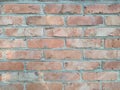 Old and faded red brick wall background, texture Royalty Free Stock Photo