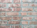 Old and faded red brick wall background, texture Royalty Free Stock Photo