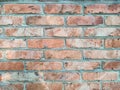 Old and faded red brick wall background, texture Royalty Free Stock Photo