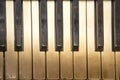 Old piano keys Royalty Free Stock Photo