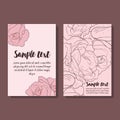 Set of two flyer with roses Royalty Free Stock Photo