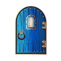 Old fairytale door with forged handles