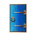Old fairytale door with forged handles