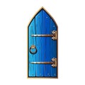 Old fairytale door with forged handles