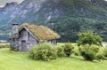 Old fairytale like house of wood with chimney of stacked slate Royalty Free Stock Photo