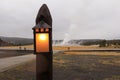 The old faithful geycer in yellowstone national park Royalty Free Stock Photo