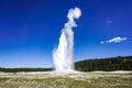 The Old Faithful geyser erupting, Yellowstone National Park Royalty Free Stock Photo