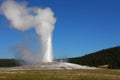 Old Faithful geyser in Yellowstone National Park,USA.