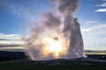 Old Faithful Geyser, Yellowstone National Park, Wyoming, USA. Royalty Free Stock Photo