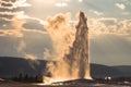 Old Faithful under the Jesus Light