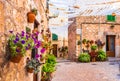 Old famous beautiful village Valldemossa on Majorca island, Spain Royalty Free Stock Photo