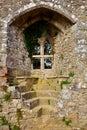 Old and Famous Isabella's window at Carisbrooke Castle, Newport, the Isle of Wight, England Royalty Free Stock Photo