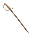 Old fancy sword isolated. Royalty Free Stock Photo