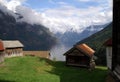 Old farm at Aurlandsfjord Royalty Free Stock Photo