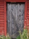 Old farm barn door Royalty Free Stock Photo