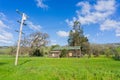 Old farm building, Coyote Lake - Harvey Bear Park, Morgan Hill, California Royalty Free Stock Photo