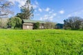 Old farm building, Coyote Lake - Harvey Bear Park, Morgan Hill, California Royalty Free Stock Photo