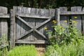 Old Farm Garden Gate Background Royalty Free Stock Photo