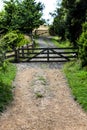 Old farm gate and path in new Zealand Royalty Free Stock Photo