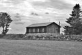 Old Ancient House Abandoned in Countryside Farm, Canada, North America. Scary Haunted House Ambiant. Royalty Free Stock Photo